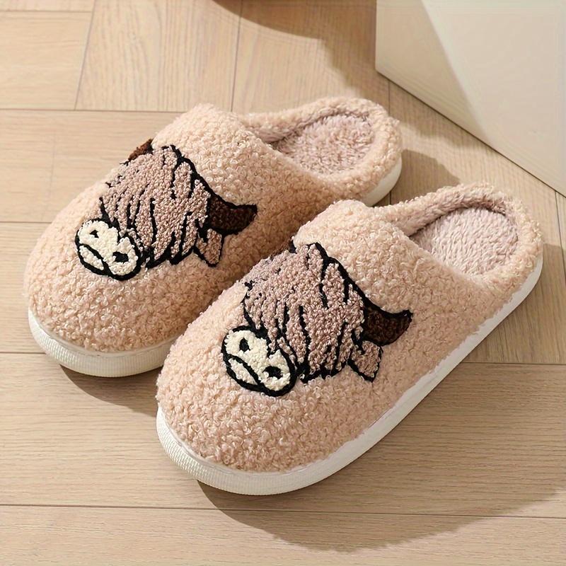 Autumn and Winter Comfortable Elegant Unisex Animal Pattern Design, Large Size Couple Style for Men and Women, Soft Sole, Beige