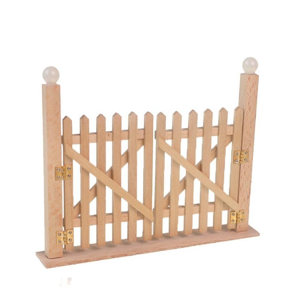 1:12 Scale Dollhouse Fence Door Decoration Toy Dolls House Garden Furniture  for Fairy Garden