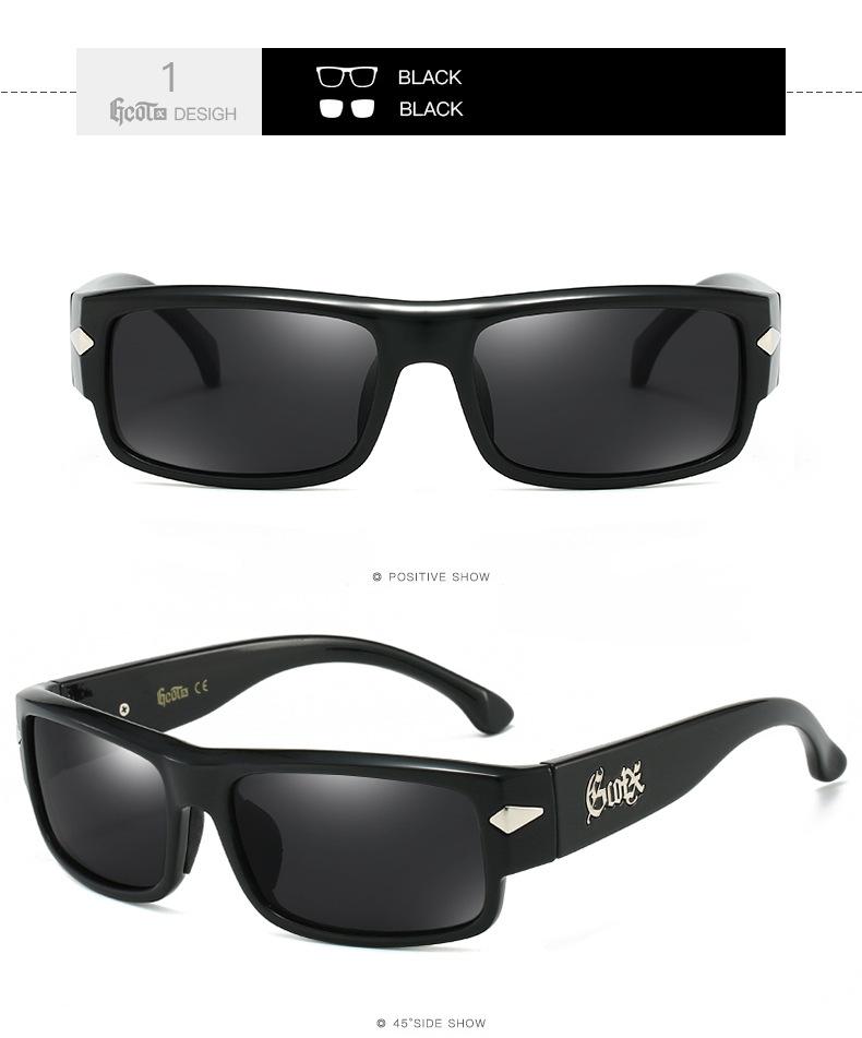 GCOTX Urban Fashion Chicano Hip Hop Polarized Sunglasses West Coast Biker Summer
