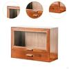 Toy Display Shelf Box Storage Stand Showcase Wooden Shelves Small Organizing Cabinet