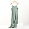 Plus Size Slimming Modal Cotton Spaghetti Strap Sleep Dress - Solid Color