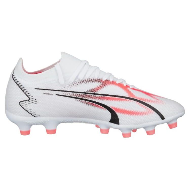 Puma Ultra Match Comfortable Versatile Football Shoes Men Football Shoes White Pink 107519-01