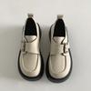 Fashion commuter retro British style platform small leather shoes women's 2025 new spring and autumn versatile heightening love single shoes