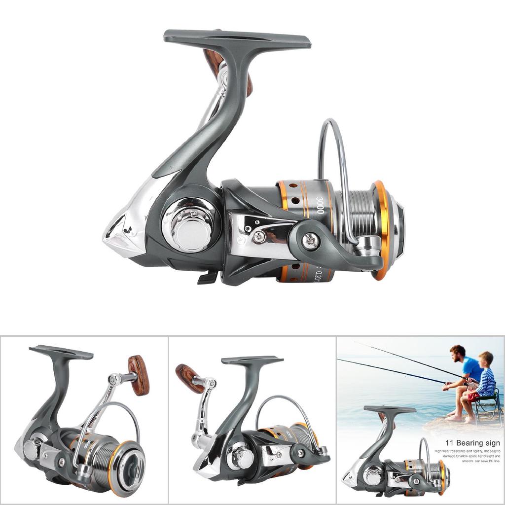 11 Shaft Bevel Connection Shallow Spool Lure Spinning Reel Fishing Wheel Accessory3000