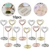 Card Holders Desktop Clip Heart Pattern Heart-shaped Iron