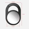 Unbreakable Hand Mirror Salon Barber Mirror with Handle AntiSlip Grip for Travel Makeup Shaving Shower Black