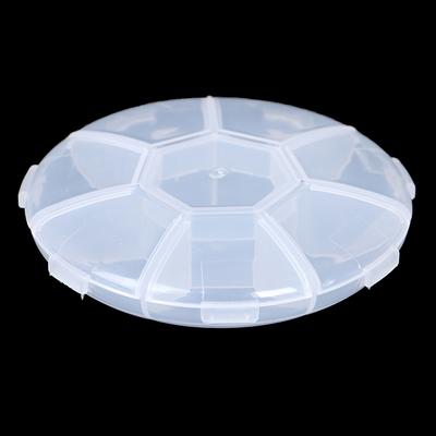 Circular Pill Box 7 Slots Round Daily Weekly Tablet Pill Case Splitter Medicine