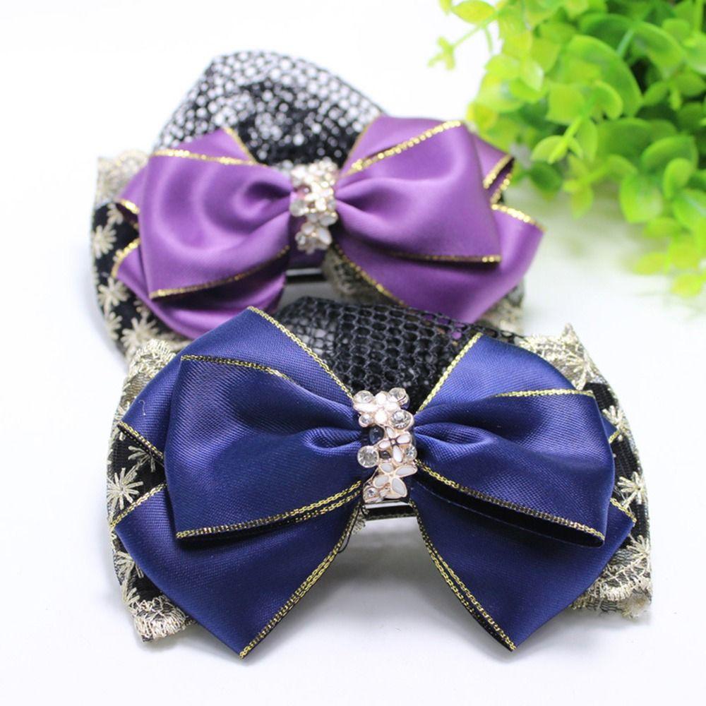 Nurse  For Girls Female Hairgrips Cover Net Women Spring Clip Korean Bun Snood Ponytail Clip