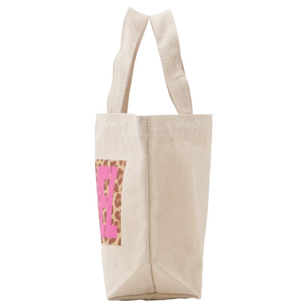 Small Planet Marvel Mini Tote Bag, Marvel Logo Leopard Print, Pink (SPAP3200)