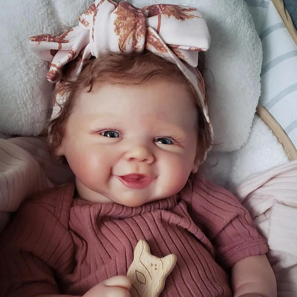 19Inch 3D Painted Skin Reborn Dolls Soft Vinyl Touch Feel Dolls