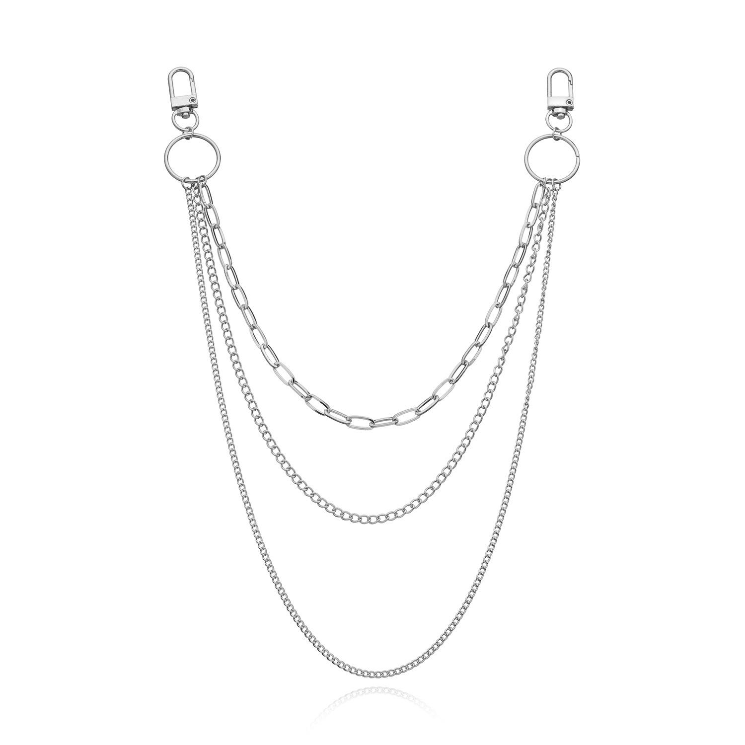 

Accessories, alloy rings, geometric multi-layer chains, body chains, retro sexy metal waist chains срібний