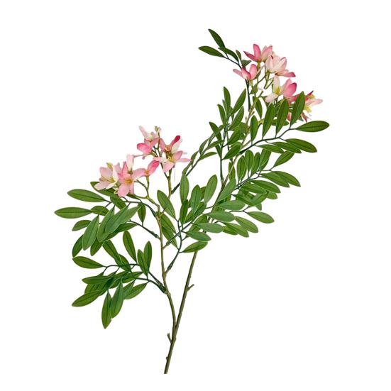 Locust Tree Branch Fake Silk Leaves 38 Flower with Inch Long Faux Pagoda Tree Stem