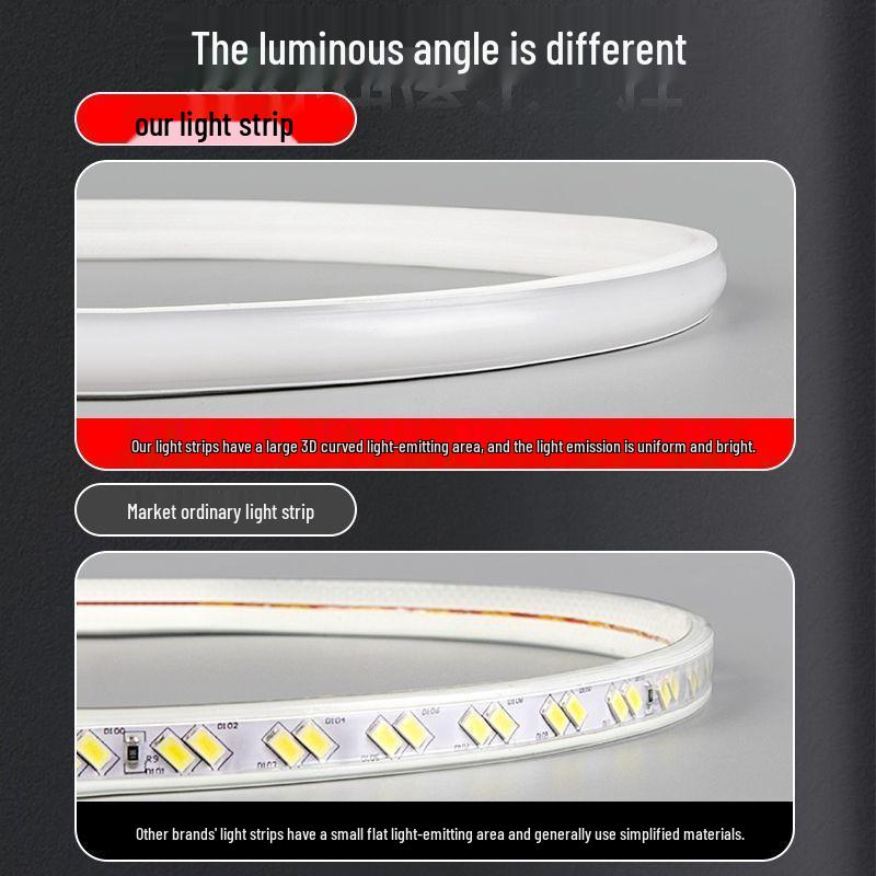 Ultra-Bright Self-Adhesive LED Strip Light, 220V Driver-Free, Waterproof COB, Perfect for Living Room Ceilings.
