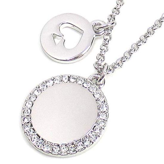 

Pendant Necklace Accessory Jewelry Clear x Silver [Kate Spade] Women s o0ru2606-911 [Item]