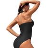 European and American One-piece Swimsuit Women's Solid Color Mesh Bikini Swimwear