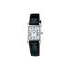 Quartz Cowhide Strap Women's Watch Silver Dial SSEH001