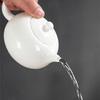 Qianyu Mutton Fat Jade White Ceramic Kung Fu Teapot