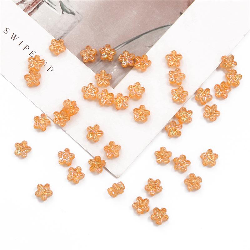 Acrylic Retro Flower Beads for DIY Earrings, Necklaces, and Jewelry Accessories