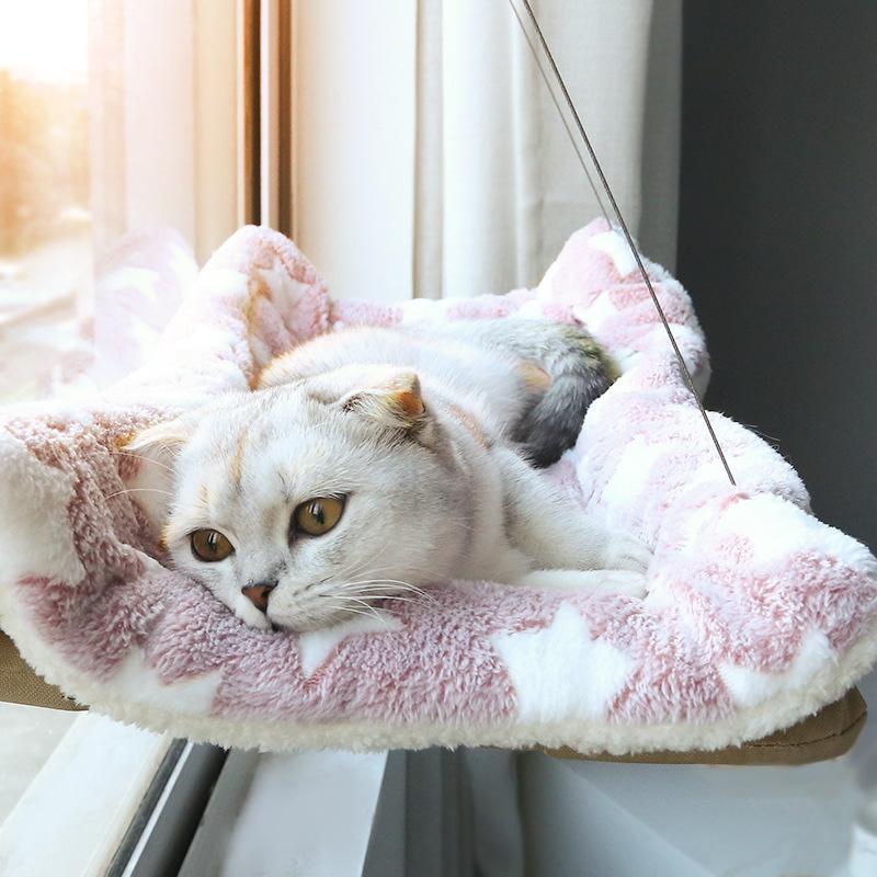 Cat Hammock Tree: Suction Cup Window & Balcony Perch for Sunbathing