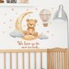 Self-adhesive Removable Wall Stickers Cute Bear Hot Air Balloon Stars Moon for Kids Room Bedroom Home Decor