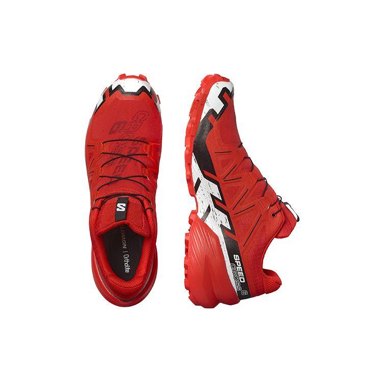 SALOMON Speedcross 6 Gore-Tex Non-Slip Durable Low-Top Outdoor Functional Shoes Men Shoes Red Black 417390