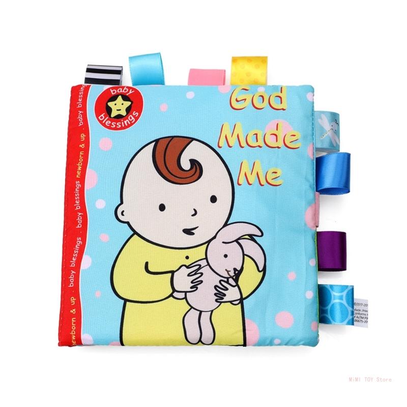 Детская любимая мультяшная книга с животными, тканевая книга, сенсорная игрушка