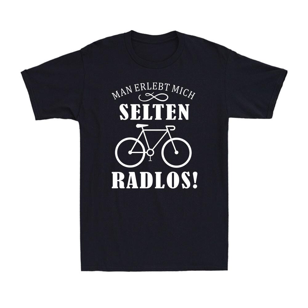 Bicycle Man Erlebt Mich Selten Radlos Cyclists Funny Mens Cotton T-Shirt