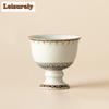 70ml Ru Kiln Dunhuang High Foot Teacup Aesthetic Tea Bowl Jug Tea-tasting Smelling Cup Chazhan Master Cups Drinkware Collection