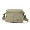 Solid Color Shoulder Bag Multi-compartment Crossbody Bag