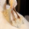 2025 New Bridal Wedding Shoes Women's High Heels Wedding Shoes Don't Worry Feet Wedding Shoes Women's Pump