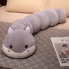 Animal Caterpillar Unicorn Pillow Plush Toy Doll Girl Bed Leg Long Pillow Ragdoll