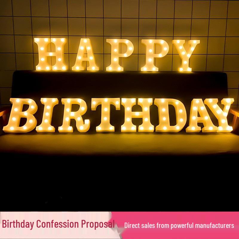 LED Letter Lights: Surprise Birthday, Proposal & Party Decoration