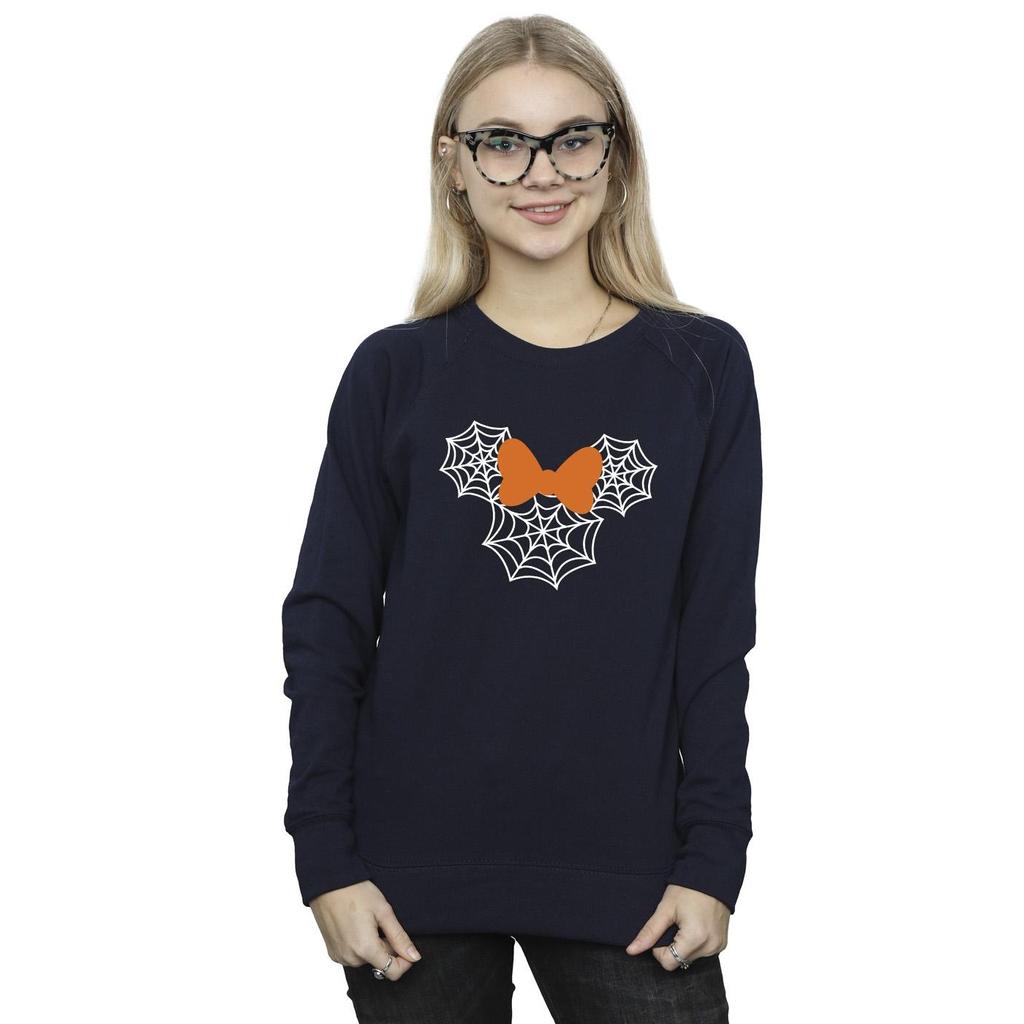 Disney Womens/Ladies Minnie Mouse Spider Web Head Sweatshirt