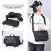 Single Shoulder Men's Simple Casual Large Capacity Trendy Korean Version Leather Men's Bag Backpack Fashion Business Women's Messenger Bag
