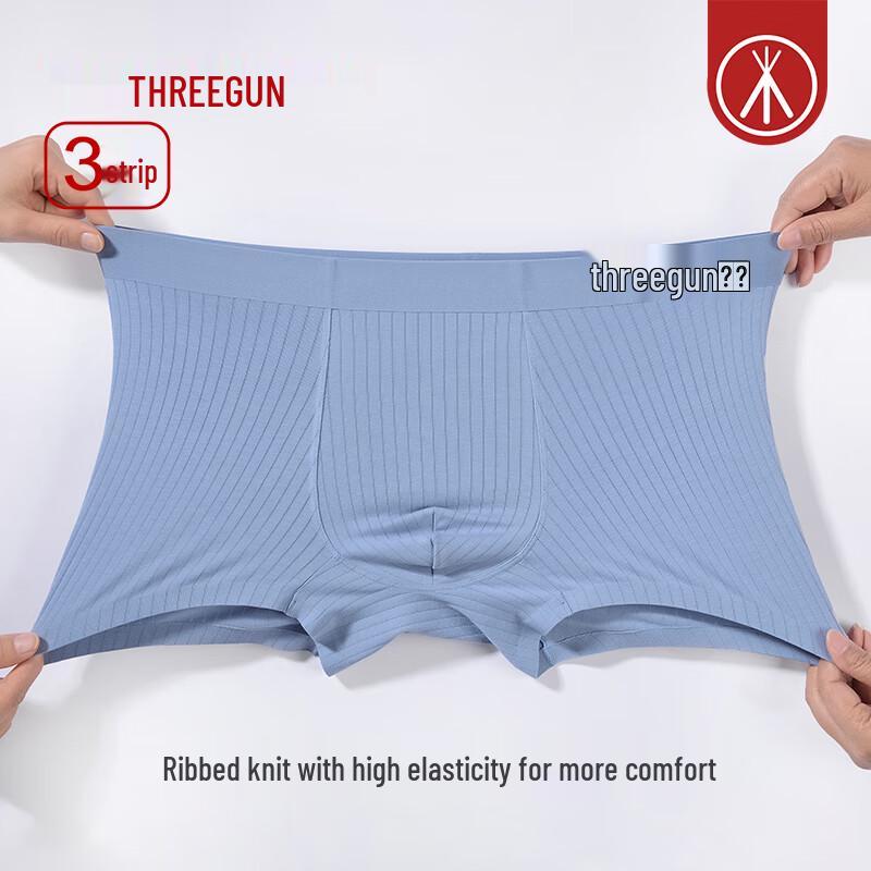 Three-Gun Men's Long-Staple Cotton Boxer Briefs 3-Pack