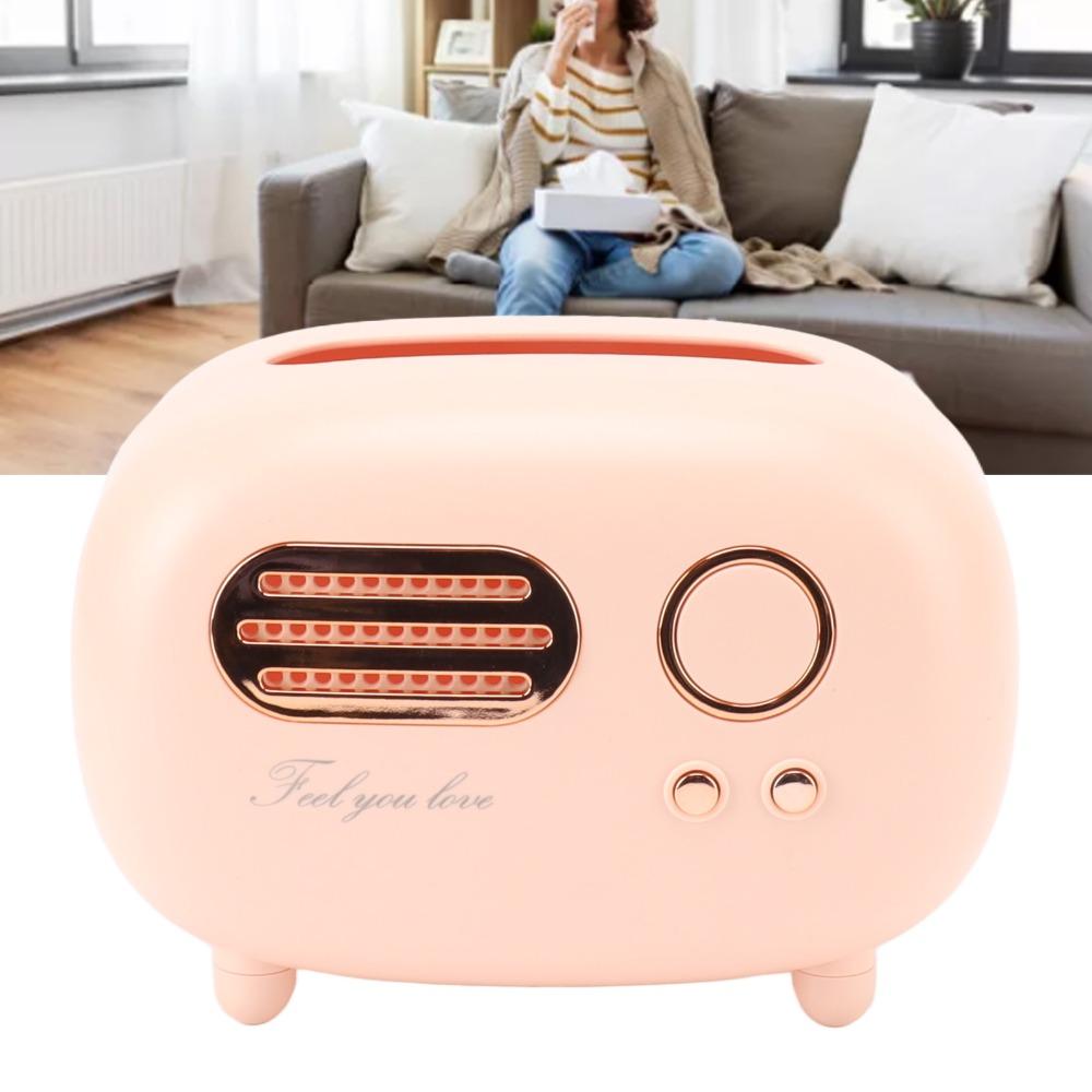 Pink Color Retro Radio Tissue Box Retro Design Radio Shape Vintage Radio Tissue Box Decorative Multifunction Tissue Box Cover