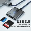 Lightweight SD Card Reader  Plug And Play Aluminum Alloy Shell TF Card Reader  2 in 1 SD TF Card to USB Adapter