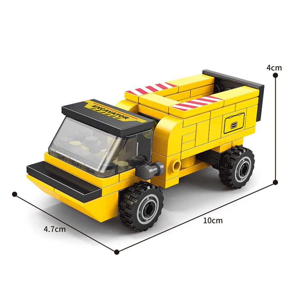 Ingenieurwesen Turmdrehkran LKW Bagger Kran Wagen Stadt Baufahrzeug Auto Bausteine Ziegel Modell Kinderspielzeug Geschenk