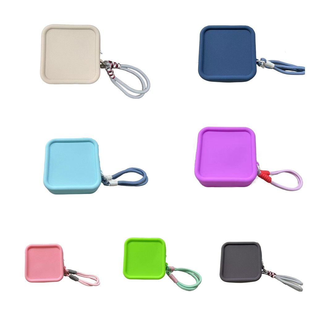 Square Multifunction Storage Bag Coin Purse Small Item Bag Creative Silicone Cosmetic Bag  Men