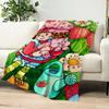 Niedliche S-Erdbeer-S-Shortcake-Decke Hautfreundlicher Komfort Warm Weich Plüschdecke Geeignet Sofa Wohnzimmer Büro Schlafzimmer