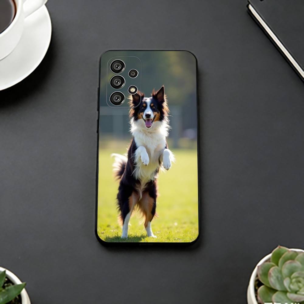 

Clever Border Collie Dog Phone Case Black Silicone Soft For Samsung S25,S24,S21,S22,S23,S30,Ultra,S20,Plus,Fe,Lite Samsung S25ULTRA