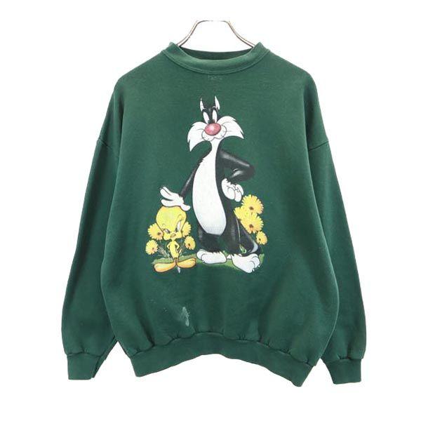 

TULTEX 90-е годы Старая Сделано в США Warner Brothers Looney Tunes Looney Tunes Тренировочный лонгслив Мужской Б/У