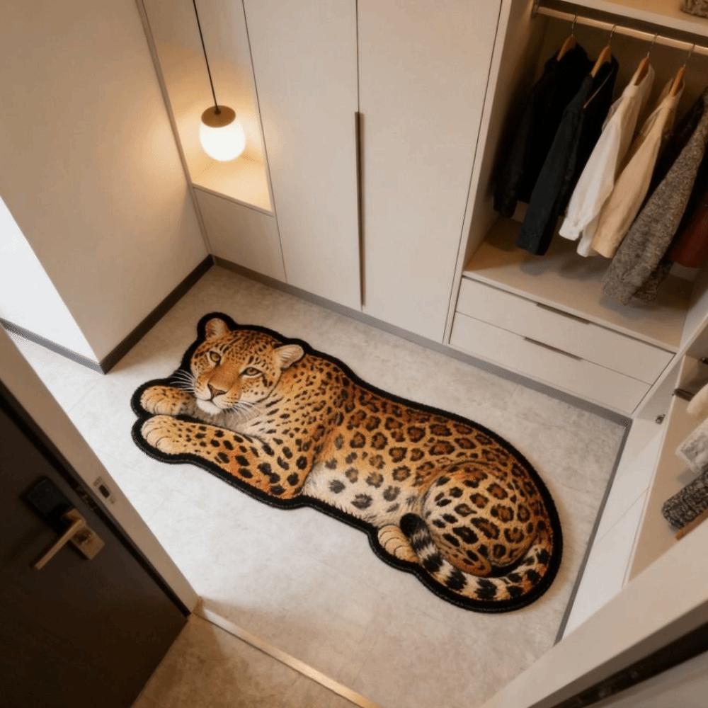 Anti-slip Lion Doormat 2D Flat Wolf Floor Mat Creativity Tiger Carpet Rug  Bedroom Bathroom