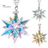 Weihnachtsschmuck, klare Schneeflocke, Kunstkristall-Ornamente, Schneeflocke, Sonnenfänger, hängende Verzierung, Zubehör, Weihnachtsdekoration