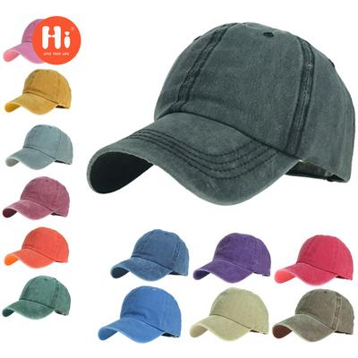 Washed and Made Old Light Board Baseball Cap Solid Color Cap Female Couple Men's and Women's Pure Cotton Light Board Sun Hat
