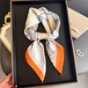 Silk Square Scarf Women Luxury Horse Print Soft Satin Kerchief Hairband Neckerchief Head Hijab Lady Headband Foulard Bag Ribbon