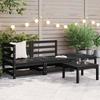 VidaXL Garden Lounge Set 3 Pcs Patio Furniture Outdoor Furniture Garden Furniture Patio Furniture Black 805704