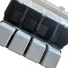 Four Slot Storage Box With Transparent Lid For Organized Screws And Part Management Durability Plastic