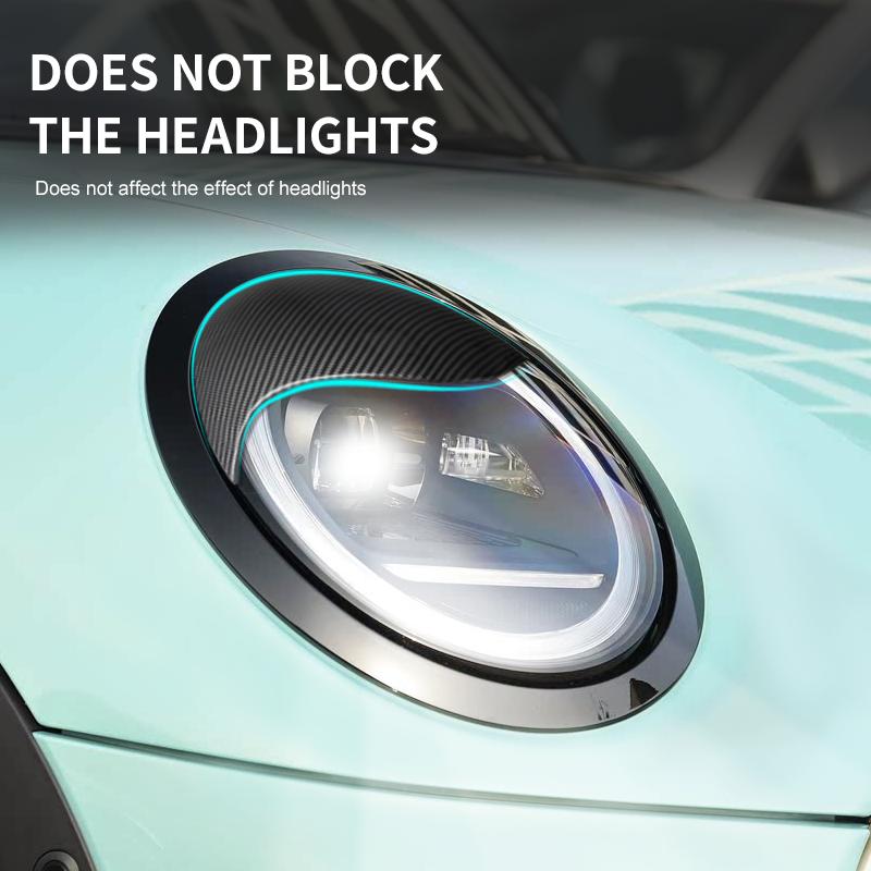 ABS Glossy And Matt Black Color Angry Eyelid For Mini Cooper F65 F66 Headlight Double Eyelid Exterior Decorative Car Accessories