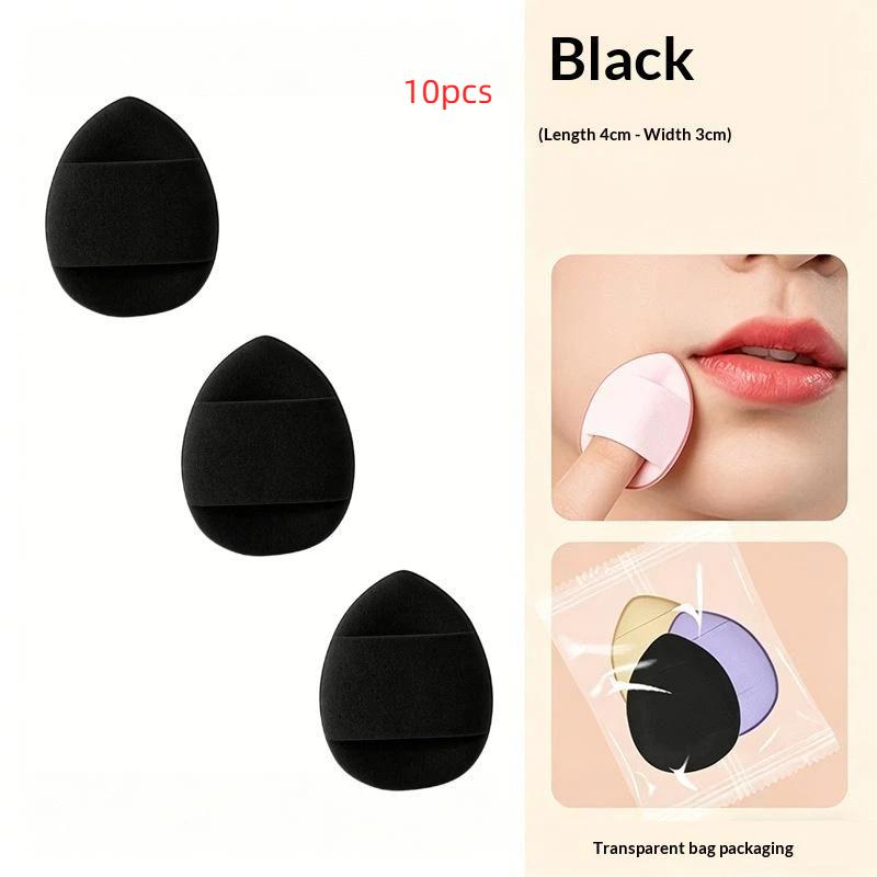 Mini Finger Cushion Puffs 10Pcs Latex-Free Reusable Soft Sponge Powder Puffs for Concealer Foundation